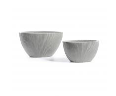 Set 2 maceteros Loa, gris