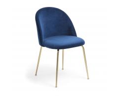 Silla Ivonne terciopelo azul