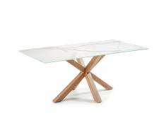 Mesa Argo 180 cm porcelánico patas efecto madera