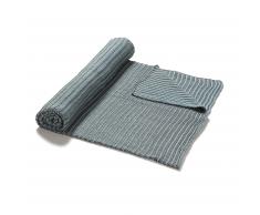Manta Ars, azul y gris