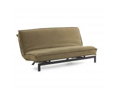 Sofá cama Eveline 195 cm marrón estructura metal