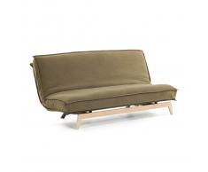 Sofá cama Eveline 195 cm marrón estructura madera