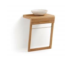 Mueble de baño de pared Kuveni 60 x 92 cm madera teca