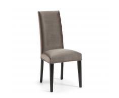 Silla Freda terciopelo gris y negro