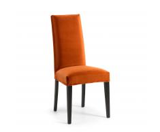 Silla Freda terciopelo naranja y negro