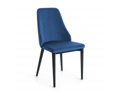 Silla Rosie terciopelo azul