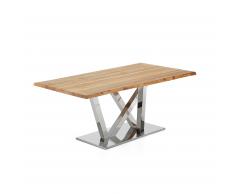 Mesa Nyc 180 cm roble natural patas inox