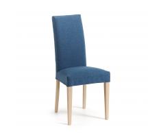 Silla Freda azul oscuro y natural