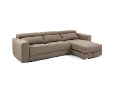 Sofá Atlanta chaise longue marrón 290 cm