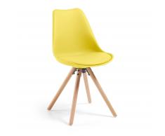 Silla Ralf amarillo y natural