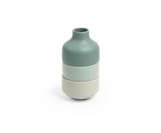 Jarrón Lily verde y gris