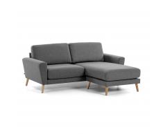 Sofá Narnia 3 plazas chaise longue gris oscuro 192 cm