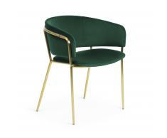 Silla Runnie terciopelo verde