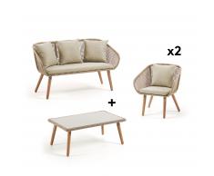 Pack Gilded sofá con butaca y mesa de centro