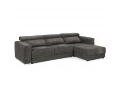 Sofá Atlanta chaise longue grafito 290 cm