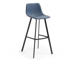Taburete alto Alve, azul oscuro