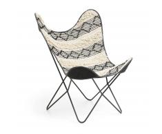 Sillón Fly étnico negro y blanco