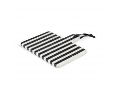 Tabla de mármol rectangular Bergman blanco y negro