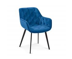 Silla Mulder terciopelo azul