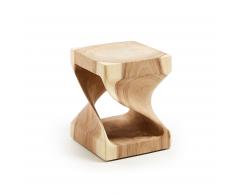 Mesa auxiliar Hakon con interior tallado 30 x 30 cm