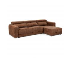 Sofá Atlanta chaise longue marrón óxido 290 cm