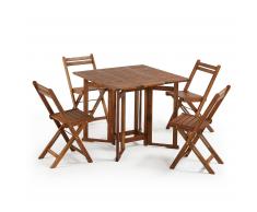 Set Gustave de mesa y 4 sillas plegables