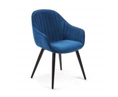 Silla Herbert terciopelo azul