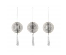 Set Clorinda bolas decorativas blanco
