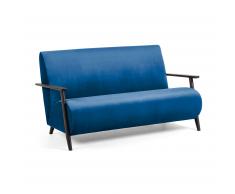Sofá Meghan 2 plazas terciopelo azul 145 cm