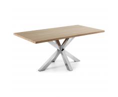 Mesa Argo 200 cm melamina natural patas inox