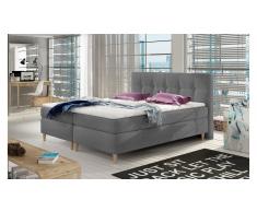 JUSTyou Eden Cama Box Spring Gris 140x200