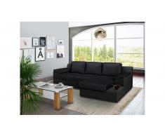 JUSTyou Radella Sofa esquinero Negro Negro