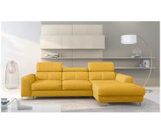 JUSTyou Adelia Sofa esquinero Amarillo Velour