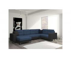 JUSTyou Dorado U Sofá esquinero Negro Azul