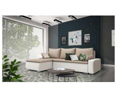 JUSTyou Claribel Sofa esquinero Blanco Marron