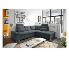 JUSTyou Arkansas Sofá esquinero Antracita