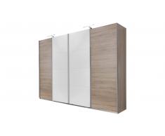 JUSTyou Amadora Armario puerta deslizante Roble Blanco
