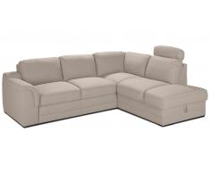 JUSTyou Alix Sofá esquinero Estructura Beige sin