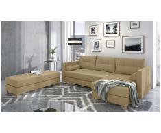 JUSTyou Kaito Sofa esquinero Latte Tejido estructurado