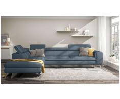 JUSTyou Alda Sofa esquinero Azul Velour