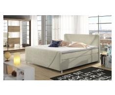 JUSTyou Velvet Cama Box Spring Crema 180x200