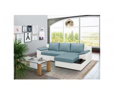 JUSTyou Radella Sofa esquinero Blanco Azul