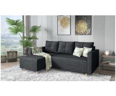 JUSTyou Livenza Sofá Gris Tejido estructurado