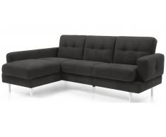 JUSTyou Chayma Sofá esquinero Cuero sintético Antracita