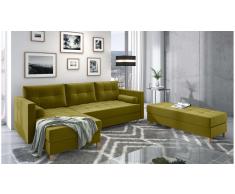 JUSTyou Kaito Sofa esquinero Amarillo Velour