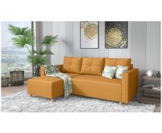 JUSTyou Livenza Sofá Amarillo Tejido estructurado