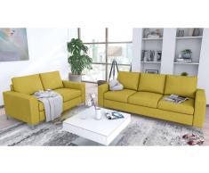 JUSTyou Bertil Conjunto de sofás Amarillo Velour