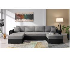 JUSTyou Savio Sofa modulare Negro Cuero sintetico