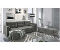 JUSTyou Kaito Sofa esquinero Gris Velour