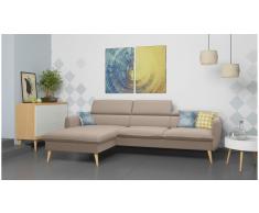 JUSTyou Nuno Sofá esquina Marrón Tejido estructurado